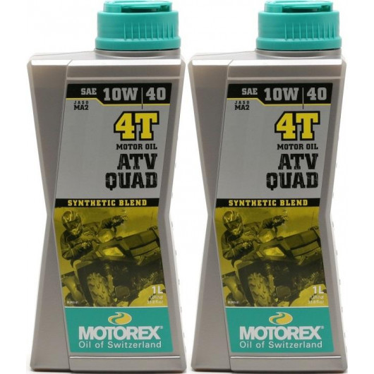 MOTOREX 4T ATV QUAD SAE 10W-40 Motorrad Motoröl 2x 1l = 2 Liter - 4 ...