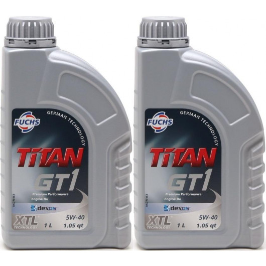 FUCHS TITAN GT1 5W-40 Motoröl 2x 1l = 2 Liter