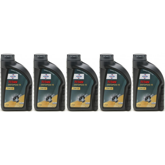 FUCHS TITAN Sintopoid FE 75W-85 Getriebeöl 5x 1l = 5 Liter