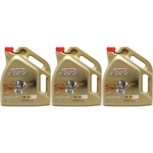Castrol Edge 5W-30 LL Fluid Titanium (ex. FST) Motoröl Longlife III 3x5=15 Liter