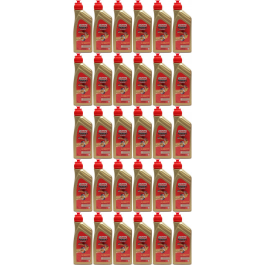 Castrol Power 1 Scooter 2T teilsynthetisches Motorrad Motoröl 30x 1l = 30 Liter