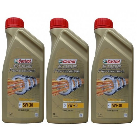 Castrol Edge Professional Titanium C1 5W-30 Motoröl 3x 1l = 3 Liter ...