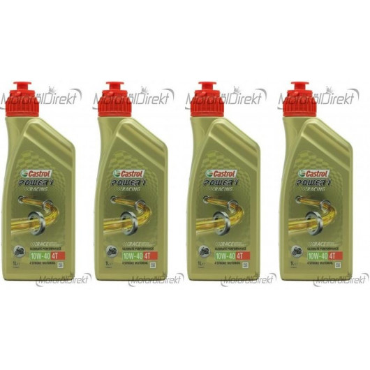 Castrol Power 1 Racing 4T 10W-40 Motorrad Motoröl 4x 1l = 4 Liter