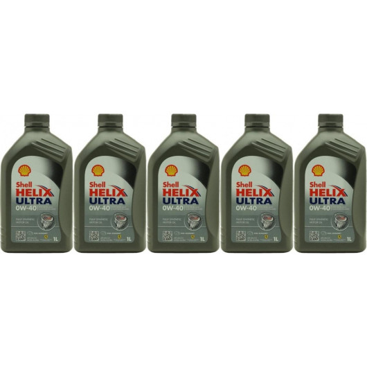 Shell Helix Ultra 0W-40 Motoröl 5x 1l = 5 Liter