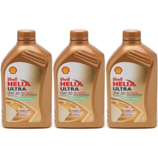 Shell Helix Ultra ECT C2/C3 0W-30 Motoröl 3x 1l = 3 Liter