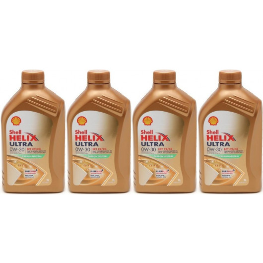 Shell Helix Ultra ECT C2/C3 0W-30 Motoröl 4x 1l = 4 Liter