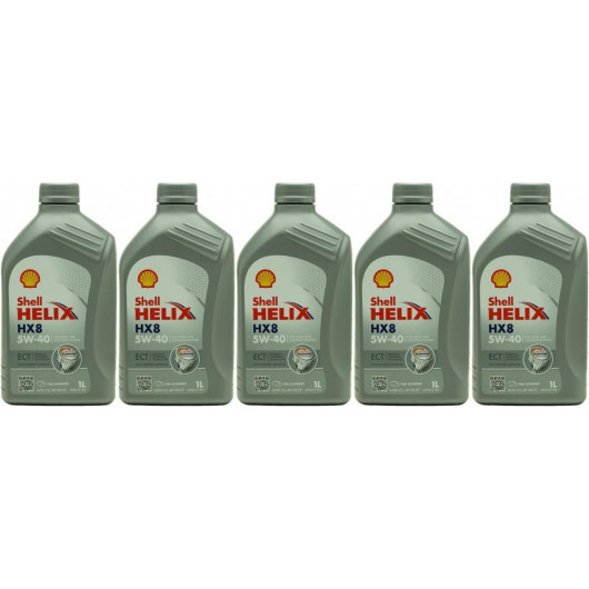 Shell Helix HX8 ECT 5W-40 Motoröl 5x 1l = 5 Liter