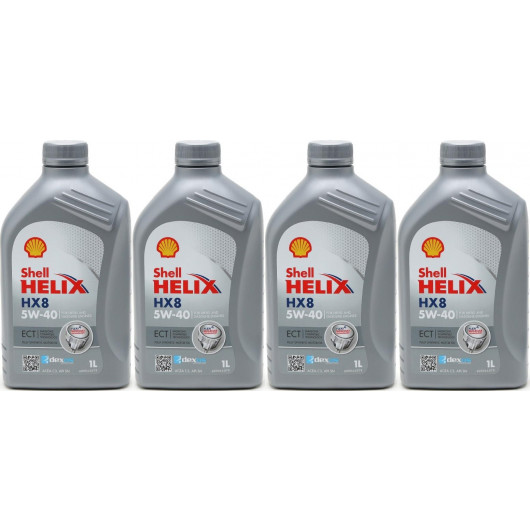Shell Helix HX8 5W-40 Motoröl 4x 1l = 4 Liter