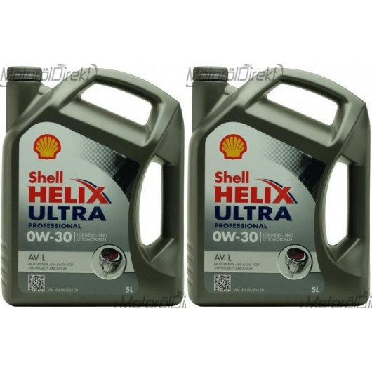 Shell Helix Ultra Professional AV-L 0W-30 Motoröl 2x 5 = 10 Liter - SAE ...