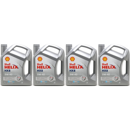 Shell Helix HX8 ECT 5W-40 Motoröl 4x 5 = 20 Liter - SAE 5W-40 - Auto ...