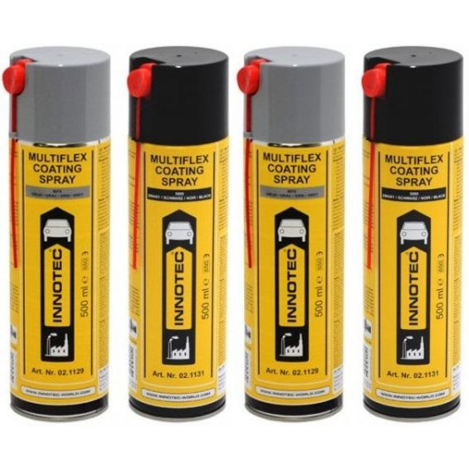 Innotec Multiflex Coating Spray Steinschlagschutz schwarz 2x 500ml