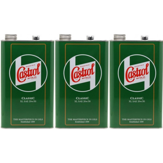 Castrol Classic XL 20W-50 Oldtimer Öl / Classic Cars Motoröl 3x 5 = 15 Liter