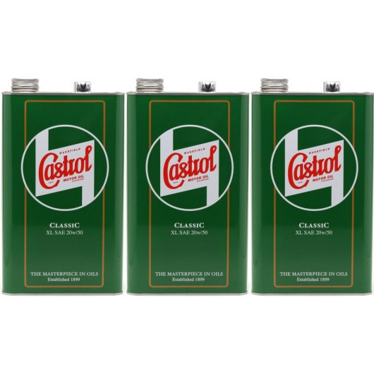 Castrol Classic XL 20W-50 Oldtimer Öl / Classic Cars Motoröl 3x 5 = 15 Liter