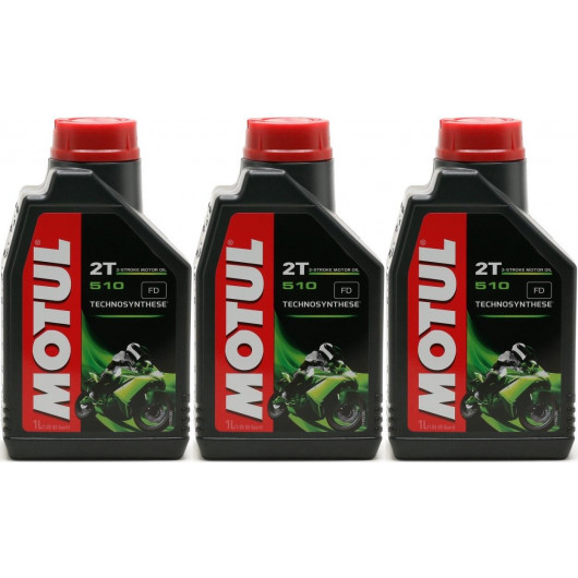 Motul 510 2T teilsynthetisches Motorrad Motoröl 3x 1l = 3 Liter