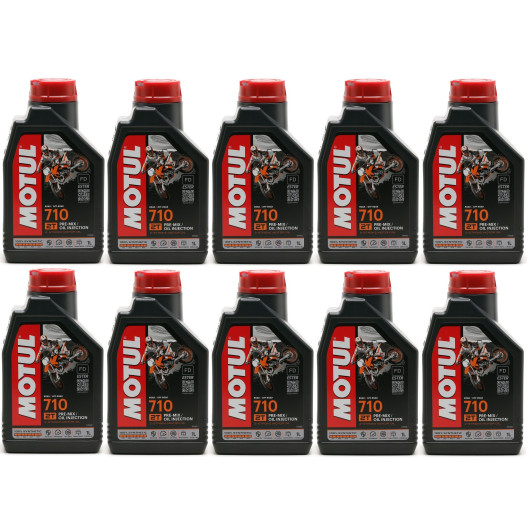 Motul 710 2T vollsynthetisches Motorrad Motoröl 10x 1l = 10 Liter
