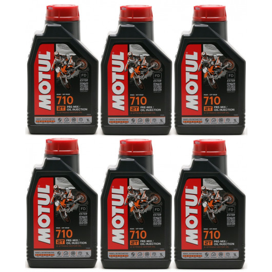 Motul 710 2T vollsynthetisches Motorrad Motoröl 6x 1l = 6 Liter