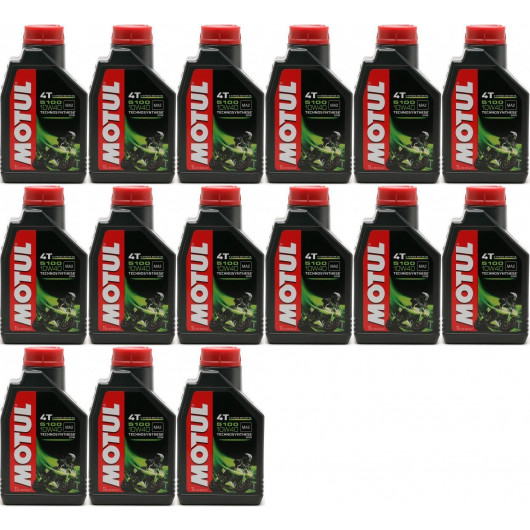 Motul 5100 ester 10W-40 4T Motorrad Motoröl 15x 1l = 15 Liter