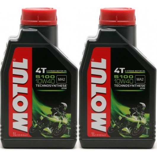 Motul 5100 ester 10W-40 4T Motorrad Motoröl 2x 1l = 2 Liter
