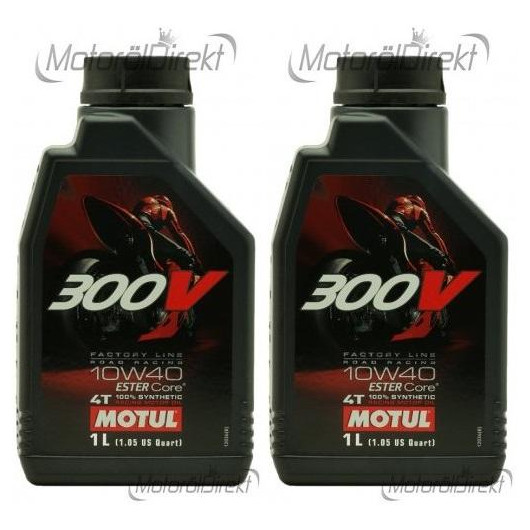 Motul 300V Factory Line Road Racing ESTER Core 10W-40 4T 2x 1l = 2 Liter