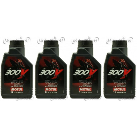 Motul 300V Factory Line Road Racing ESTER Core 10W-40 4T 4x 1l = 4 Liter