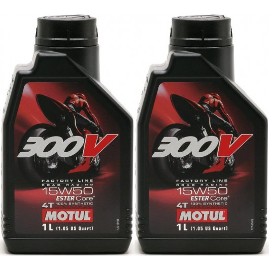 Motul 300V Factory Line Road Racing ESTER Core 15W-50 4T 2x 1l = 2 Liter
