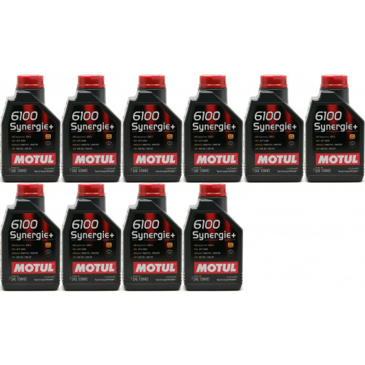 Motul 6100 Synergie+ 10W40 Motoröl 10x 1l = 10 Liter