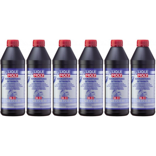 Liqui Moly 4427 Hochleistungs Getriebeöl GL3+ SAE 75W-80 6x 1l = 6 Liter