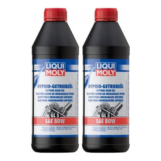 Liqui Moly 1025 Hypoid Getriebeöl GL5 SAE 80W 2x 1l = 2 Liter