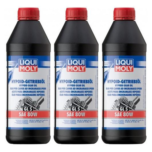 Liqui Moly 1025 Hypoid Getriebeöl GL5 SAE 80W 3x 1l = 3 Liter