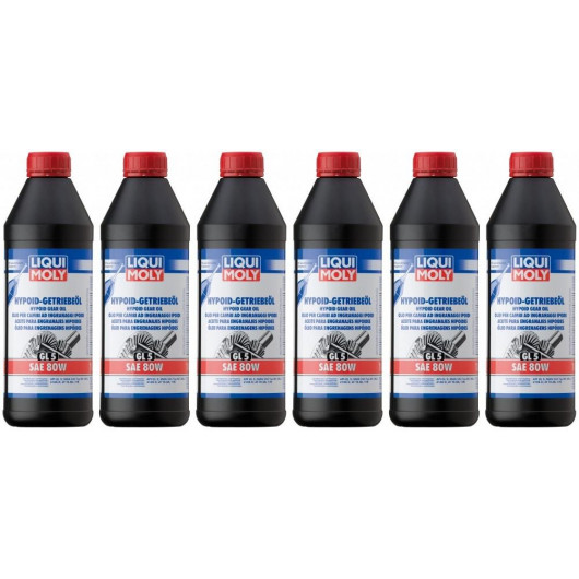 Liqui Moly 1025 Hypoid Getriebeöl GL5 SAE 80W 6x 1l = 6 Liter