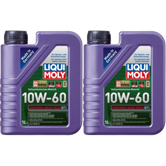 Liqui Moly 1390 Synthoil Race Tech GT1 10W-60 Motoröl 2x 1l = 2 Liter