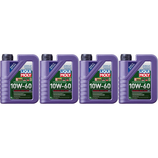 Liqui Moly 1390 Synthoil Race Tech GT1 10W-60 Motoröl 4x 1l = 4 Liter