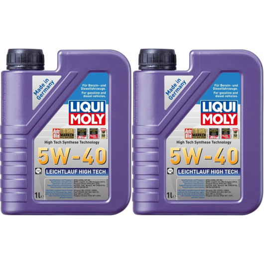 Liqui Moly 3863 Leichtlauf High Tech 5W-40 Motoröl 2x 1l = 2 Liter