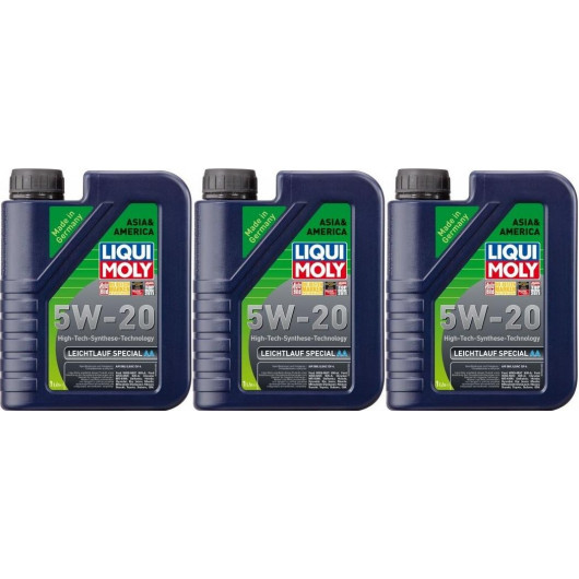 Liqui Moly 7657 Leichtlauf Special AA 5W-20 Motoröl 3x 1l = 3 Liter