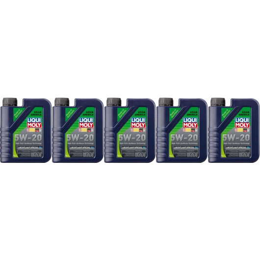 Liqui Moly 7657 Leichtlauf Special AA 5W-20 Motoröl 5x 1l = 5 Liter