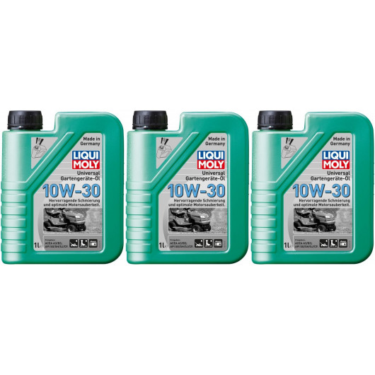 Liqui Moly 1273 Universal Gartengeräte-Öl 10W-30 Motoröl 3x 1l = 3 Liter