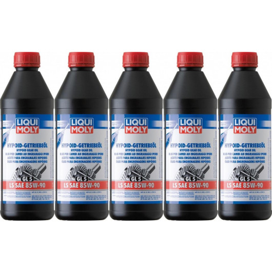 Liqui Moly 1410 Hypoid-Getriebeöl (GL 5) LS SAE 85W-90 5x 1l = 5 Liter