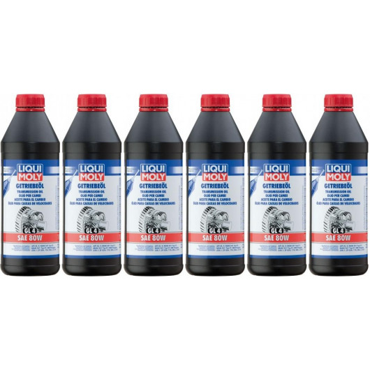 Liqui Moly 1020 Getriebeöl (GL4) SAE 80W 6x 1l = 6 Liter