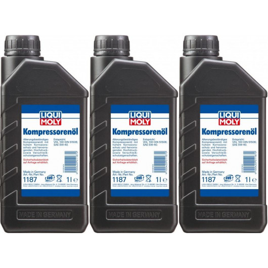 Liqui Moly 1187 Kompressorenöl 3x 1l = 3 Liter