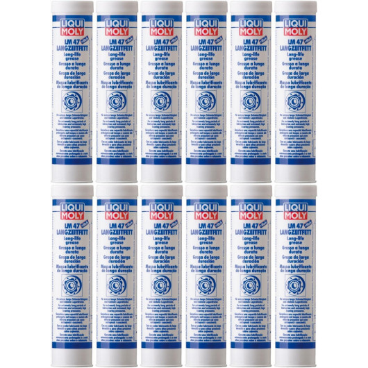Liqui Moly 3520 LM 47 Langzeitfett + MoS2 Fett Kartusche 12x 400 Gramm