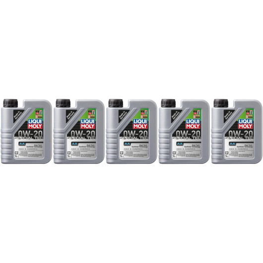 Liqui Moly 9701 Special Tec AA 0W-20 Motoröl Flasche 5x 1l = 5 Liter