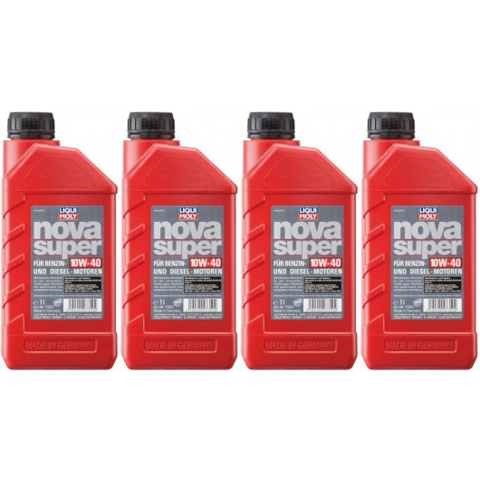 Liqui Moly 7350 Nova Super 10W-40 Motoröl Flasche 4x 1l = 4 Liter