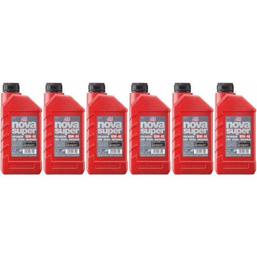 Liqui Moly 7350 Nova Super 10W-40 Motoröl Flasche 6x 1l = 6 Liter