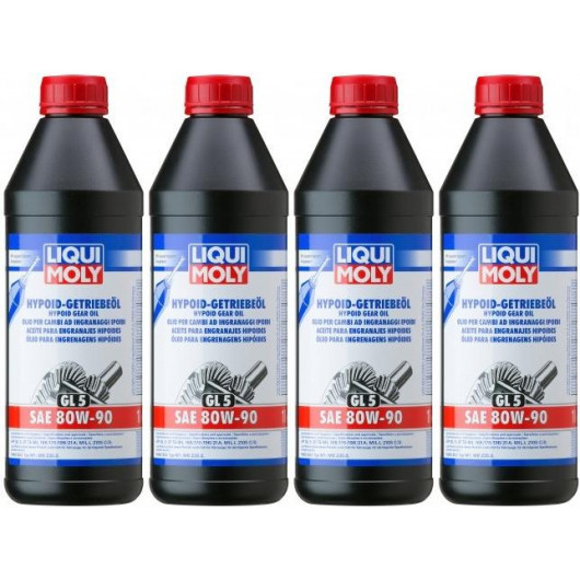 Liqui Moly 4406 HypoidGetriebeöl (GL5) SAE 80W90 Flasche 4x 1l = 4