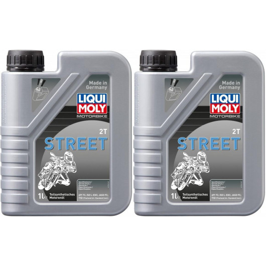 Liqui Moly 1504 Motorbike 2T Street teilsynthetisches Motoröl 2x 1l = 2 Liter