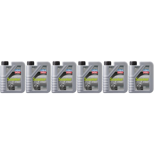 Liqui Moly 1621 Motorbike 2T Semisynth Scooter Street 6x 1l = 6 Liter