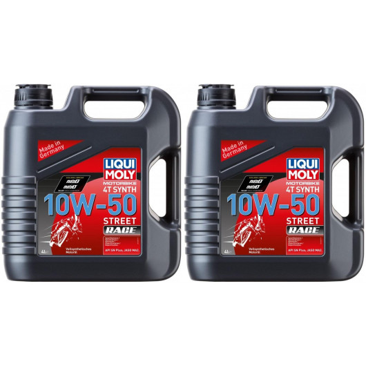 Liqui Moly 1686 Racing Synth Street Race 4T 10W-50 Motorrad Motoröl 2x4l=8 Liter