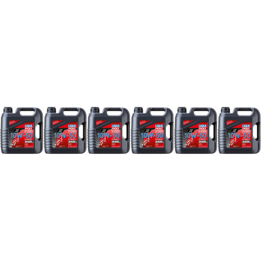 Liqui Moly 1686 Racing Synth Street Race 4T 10W-50 Motoröl 6x 4l = 24 Liter