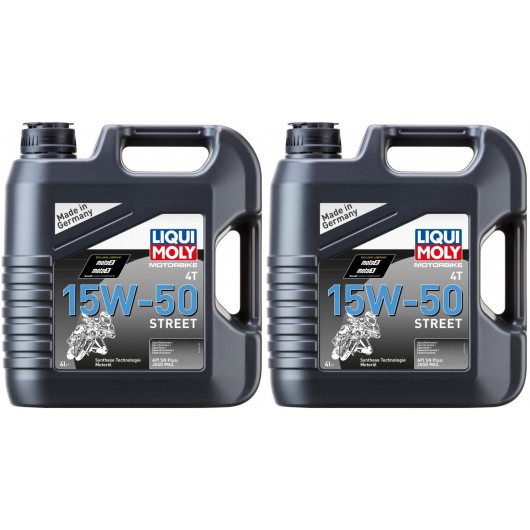 Liqui Moly 1689 Motorbike 4T 15W-50 Street Motorrad Motoröl 2x 4l = 8 Liter