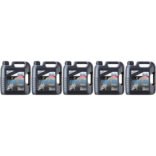 Liqui Moly 1689 Motorbike 4T 15W-50 Street Motorrad Motoröl 5x 4l = 20 Liter